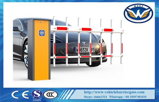 24V BLDC Barrier Gate Automatic Barrier Gate Arm Speed Adjustable With Fence Boom